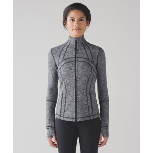 LULULEMON Define Jacket Heathered Black Gray Sz 8 {3K44} - Picture 1 of 7
